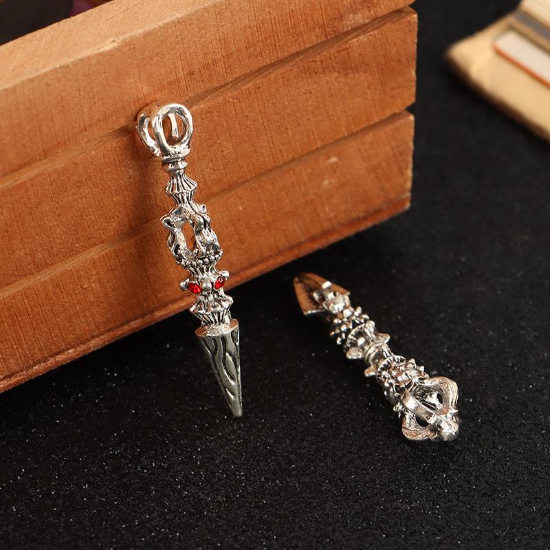 Alloy Vajra Pestle Feng Shui Ornament Buddhism Dorje Vajra Collection Buddha Instrument Home Decorations Antique Desk Decors