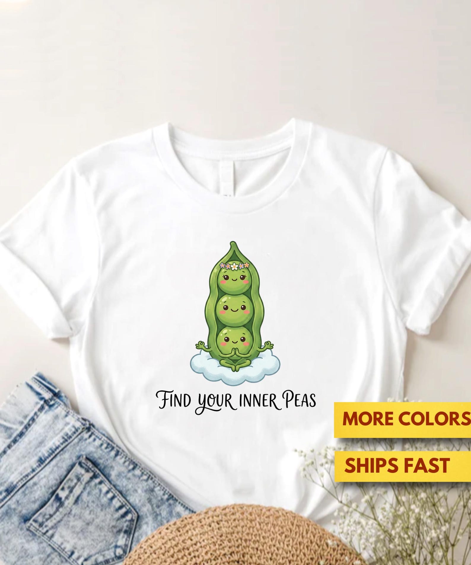 Find Your Inner Peas Puns And Humor Shirt, Funny Peas Pun Shirt, Cute Peas Humour Shirt, Food Humour Shirt, Pun Lovers GifT shirt, Soft Tee S