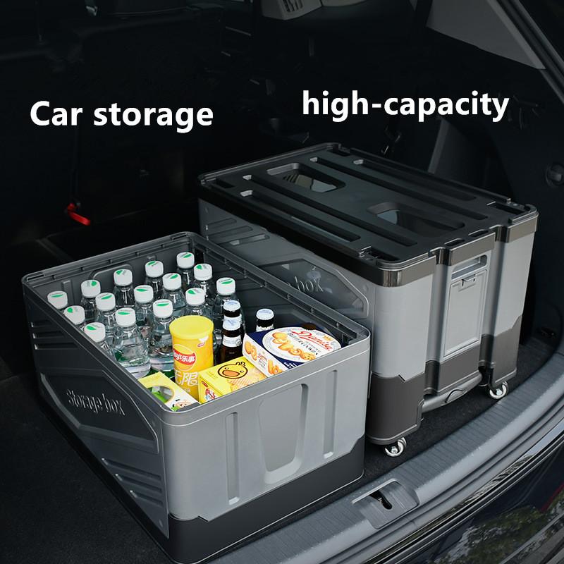 Outdoor camping storage box, car folding trolley box, camping picnic organizer box, grocery cart, small cart, shopping cart