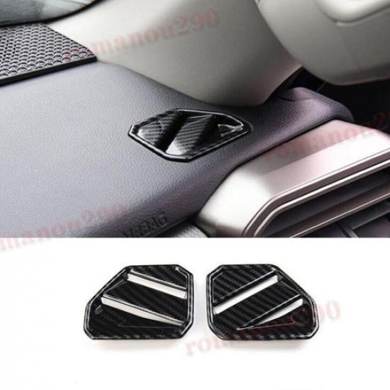 2X For Toyota Tundra - Carbon Fiber Look Dashboard Air Outlet Cover Trim