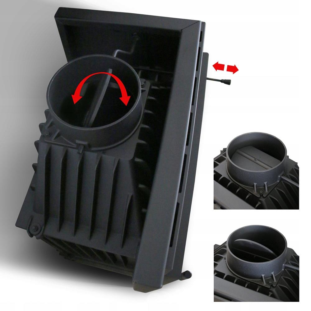 Cast Iron Fireplace KRATKI SIMPLE Right 8 kW Ø 200