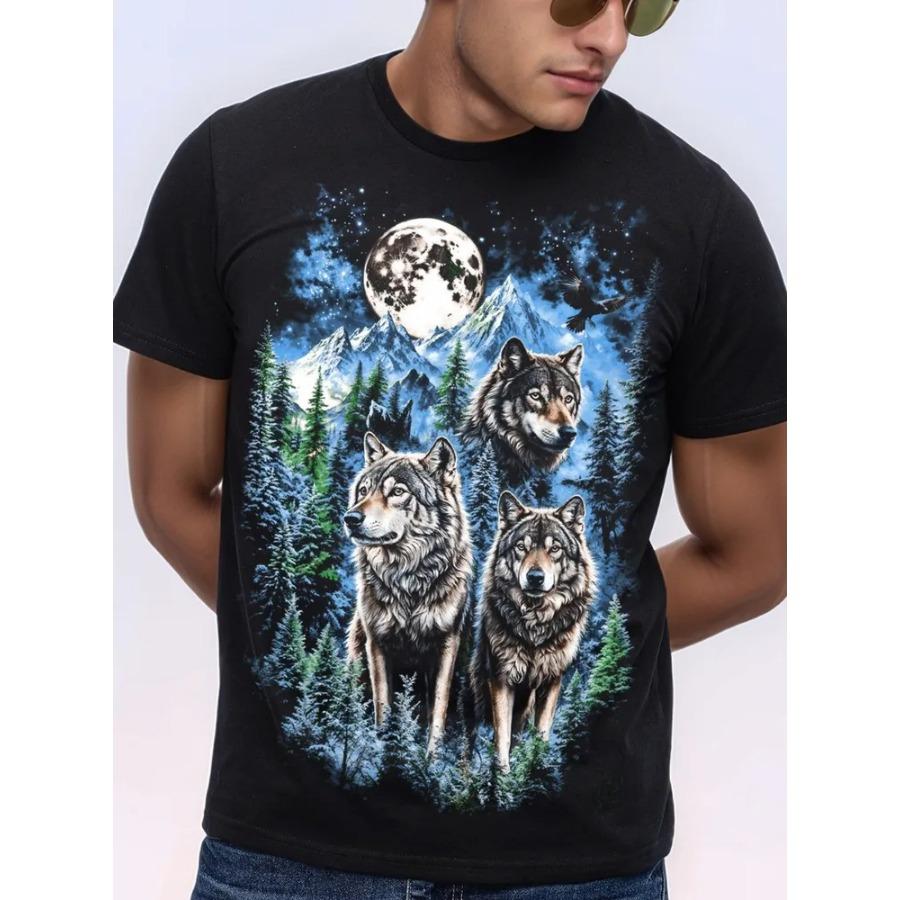 

Men O Neck Short Sleeve 3d Print T Shirt Summer Tops XS