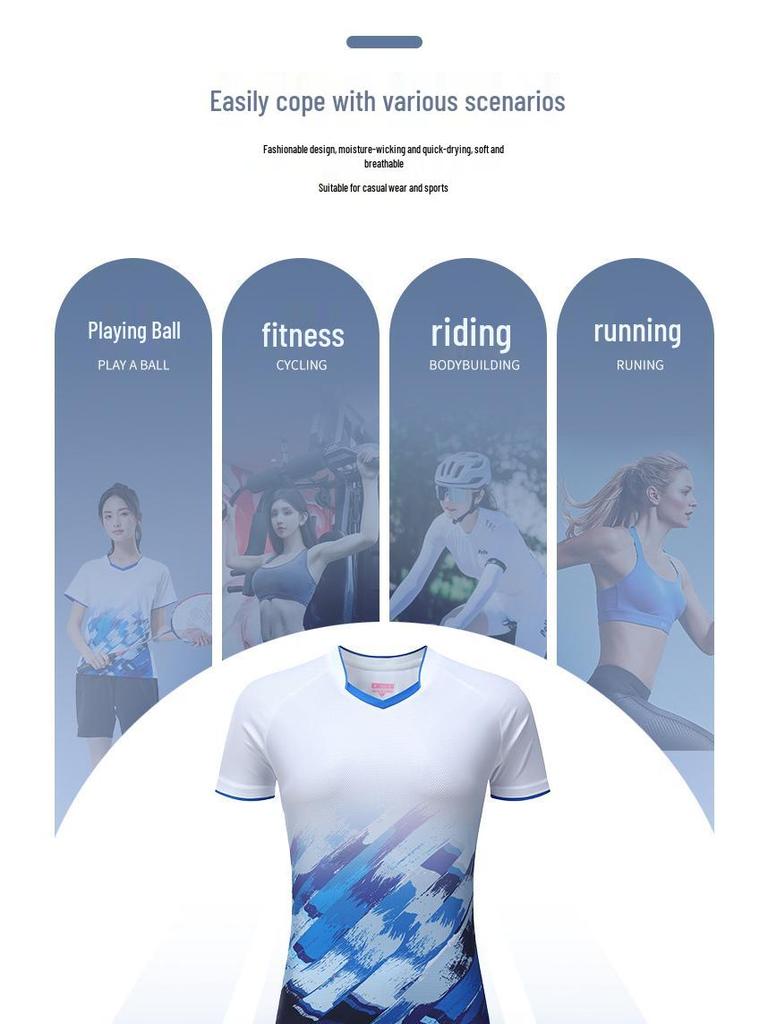 Quick-Dry Breathable Badminton & Volleyball Unisex Training Uniform Set with Printed Numbers