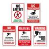 1pc No Trespassing No Entry Private Property Warning Signs Public Garage Workshop Wall Decor Vintage Metal Sign 8x12 Inch