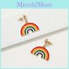 Fashionable Creative Rainbow Geometric Earrings For Women Alloy Material 2022