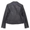 NIJYUSANKU Sheepskin Leather Double Rider Jacket, Women's, Black, Size 36 Jacket 36 blackUsed