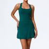 Womens Quick-Dry Sleeveless Sports Set With Anti-Show-through Design Tennis Running Gym Fitness