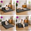 Folding Sofa Bed 120 x 67 x 45 cm Dark Grey