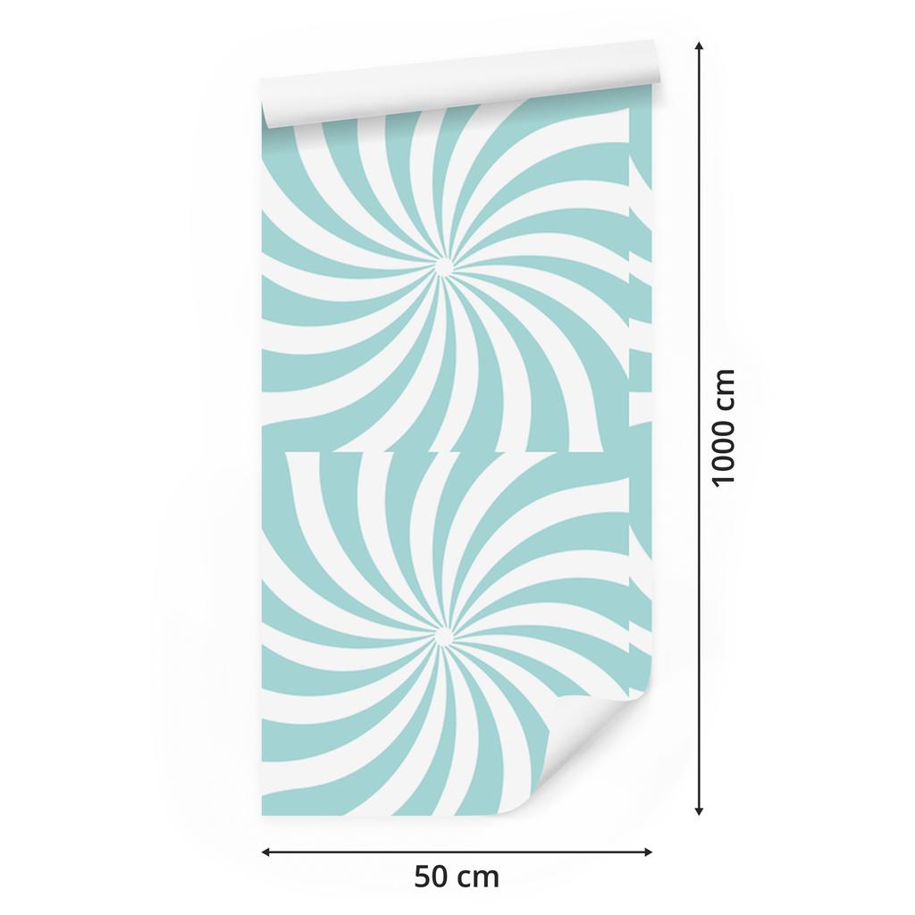 Hippie Wallpaper Background Celadon and White for Living Room and Bedroom 50x1000