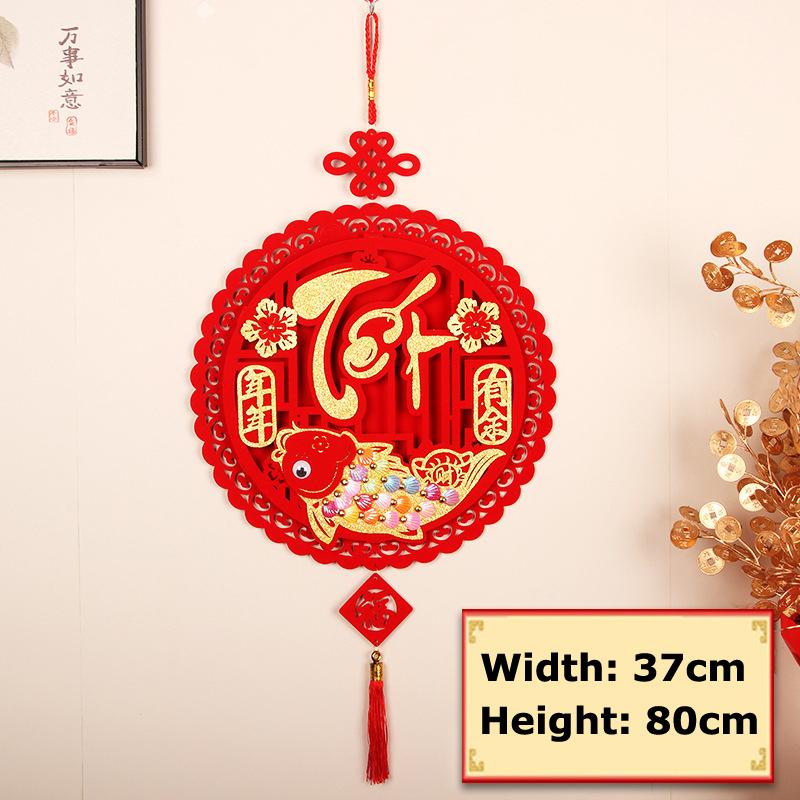 1PC Decorations Ceremony Tassel Hang Blessing Red Spring Festival New Year Traditional Festive Atmosphere Brightly Colored