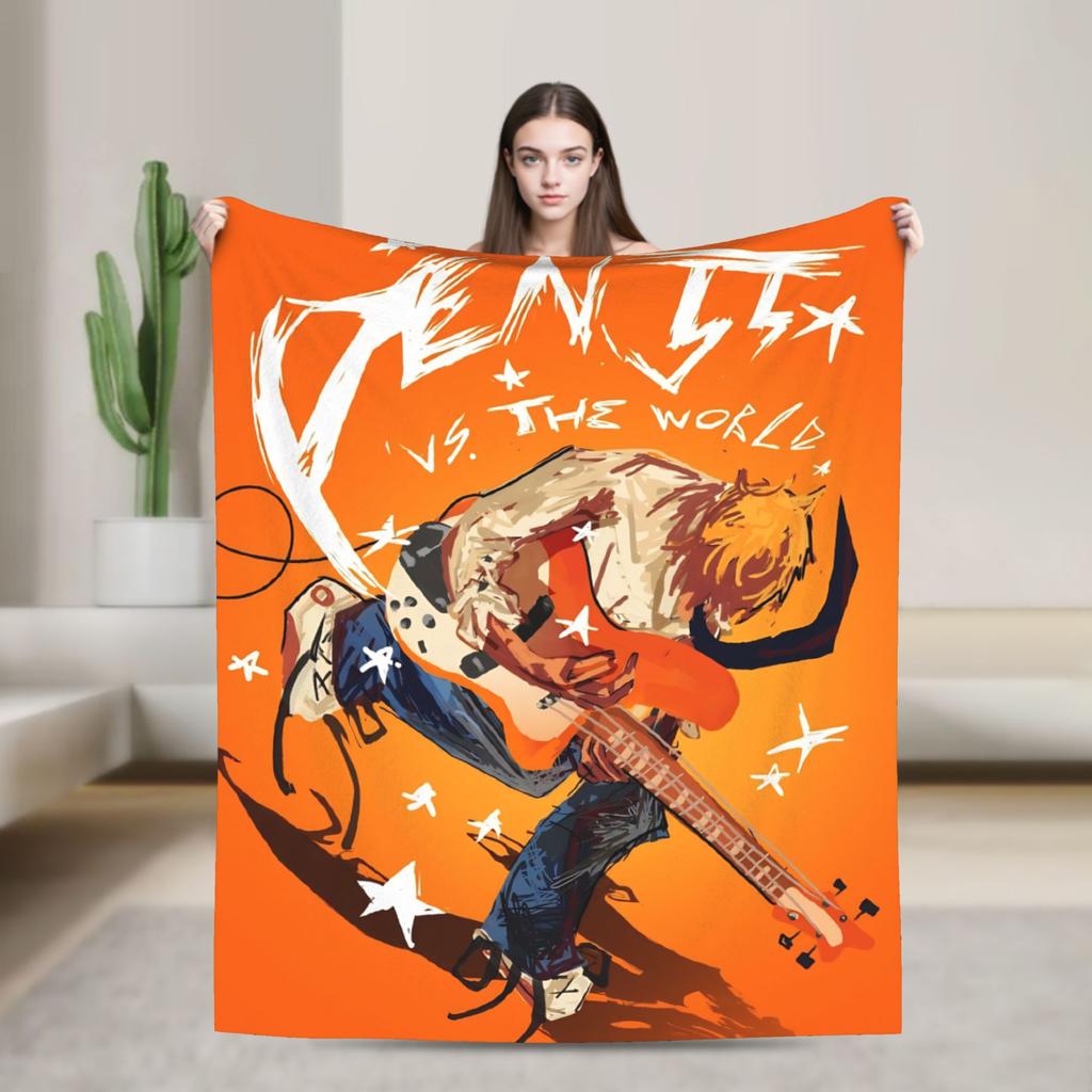 Chainsaw Man Reze Blankets Quality Soft Bedding Throws Winter Airplane Travel Living Room Funny Bedspread