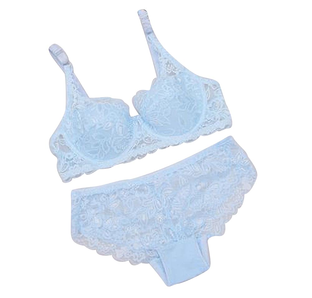 

Комплект женский Plus Nao Бюстгальтер и трусики 80B Синий x Стандартный, Чашка 3/4, Прозрачный, (Размер 36),