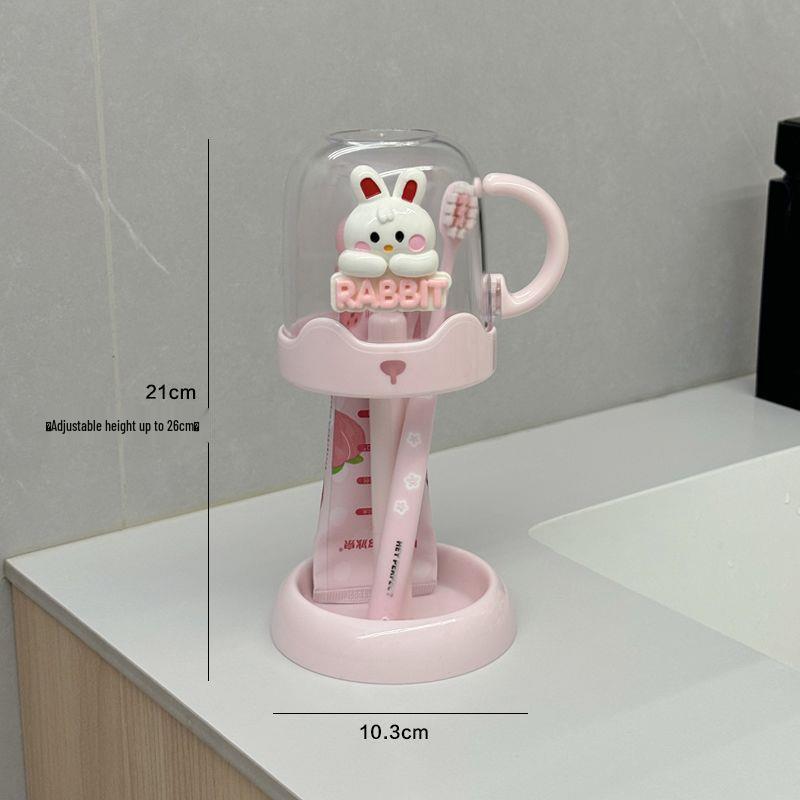 Cute Toothbrush & Toothpaste Storage Rack Set with Cup