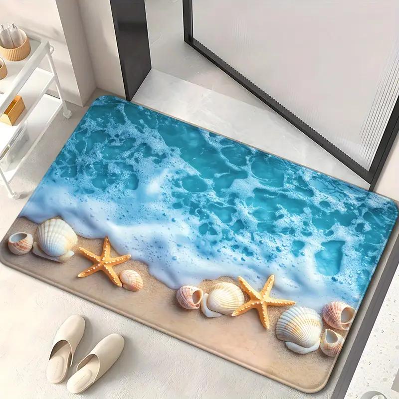Ozeanelement Fußmatte Wohnzimmer Schlafzimmer Eingang Fußmatte Teppiche Küche Haustür Matten Rutschfester Teppich Fußmatte Heimdekor