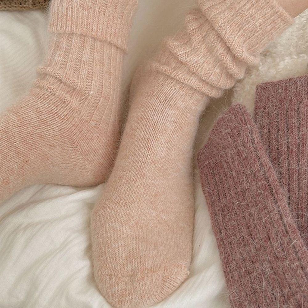 Thick Winter Warm Velvet Socks Cashmere Sleep Home Socks Soft Long Socks  For Women