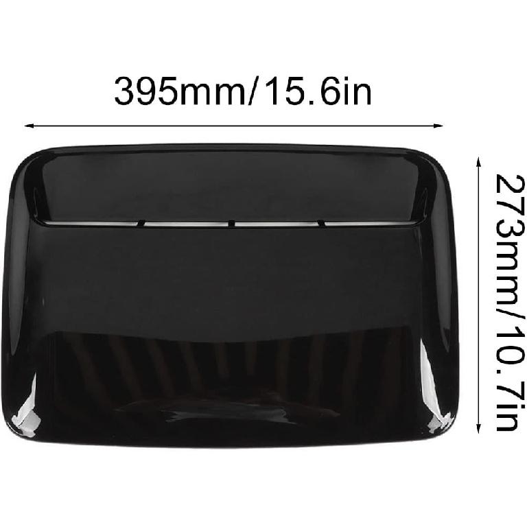 Aramox ABS Carbon Fiber Hood Scoop Cover, Universal Car Bonnet Vent, Glossy Black, for Automobile Modification