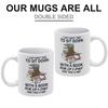1pc 11oz White Ceramic Mug, Double-Sided Humor Style Print, Heat Resistant Coffee Cup, Smooth Rim, Great Gift for Men Women Friends