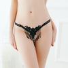 Sexy G-String Briefs Lady Imitation Pearl Flower Embroidered Tassel Underwear