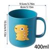 Bathroom Toothbrush Holder 400ml Dinosaur Unbreakable Drinking Portable Drinking Cup for Children Boys Girls Kids Toddler