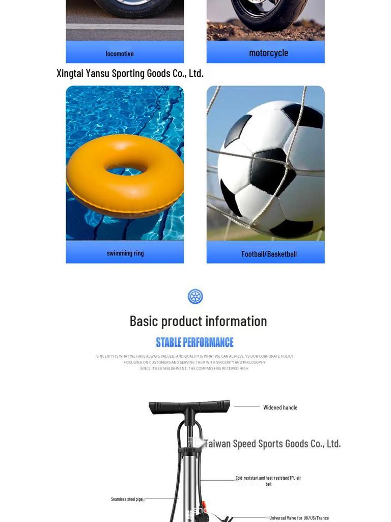 High-Pressure Stainless Steel Pump with Gauge for Bikes, Electric Vehicles, and Basketballs