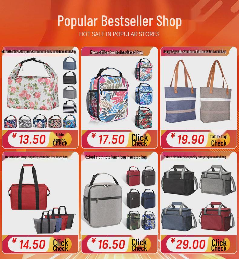 New Insulated Oxford Cloth Lunch Tote for Outdoor Picnic