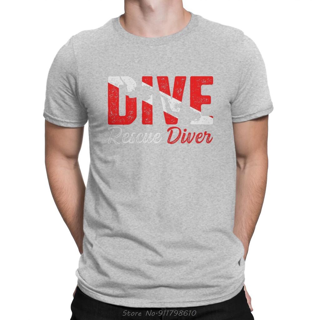 Men T-Shirts Scuba Diving Divers Gift Cool Pure Cotton Diving Shirt O-Neck Oversized Unisex Tshirt Men's Clothing Fitness tshirt