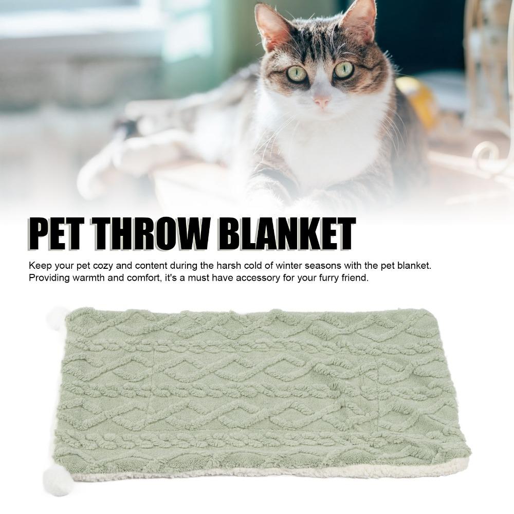 Double Layer Thicken Dog Cat Blanket Soft Warm Plush Pet Throw Blanket Pet Blanket for Sleeping