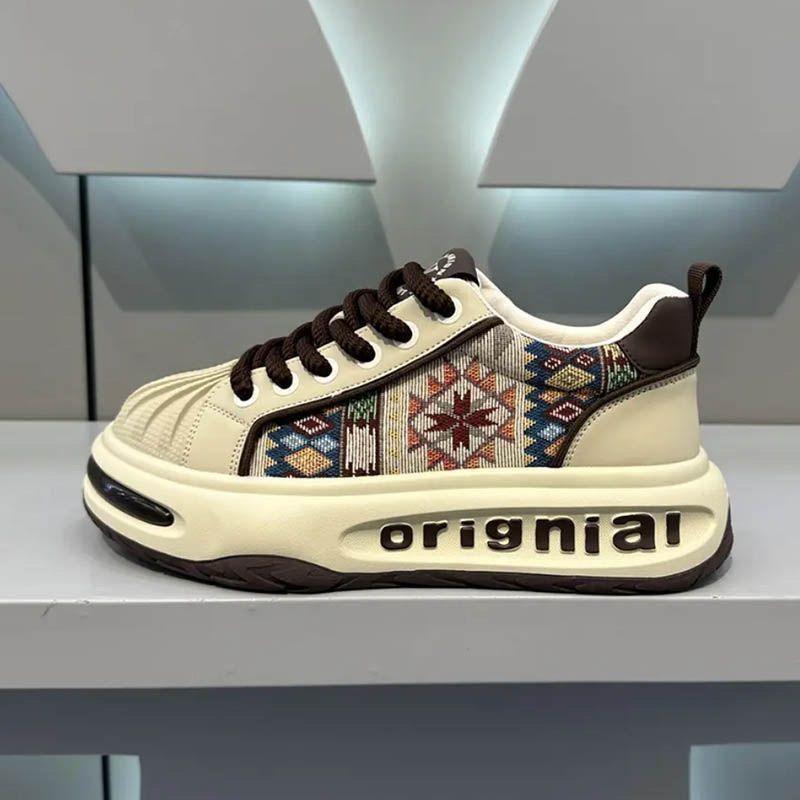 

Men s shoes 2025 spring new men s shell head sports and leisure board shoes versatile thick-soled height-increasing sports trendy shoes men 39