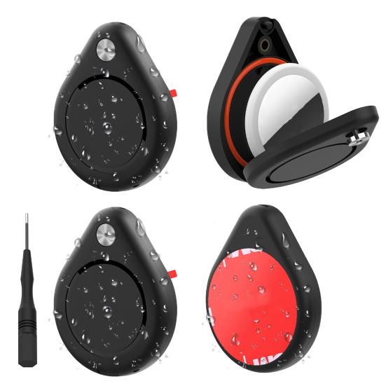 Protective Case for AirTag Mini Portable Adhesive Shockproof Waterproof GPS Tracker Holder Full Coverage Protector Cover