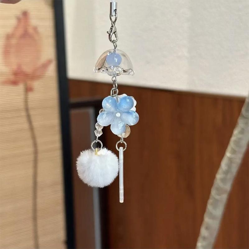 Captivating Bellflower 1Pcs Hanging Ornament with Tassel Perfect for Car Interior Decor