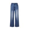 Women's Wide Leg Jeans High Waist Straight Stretch Jeans With Pockets