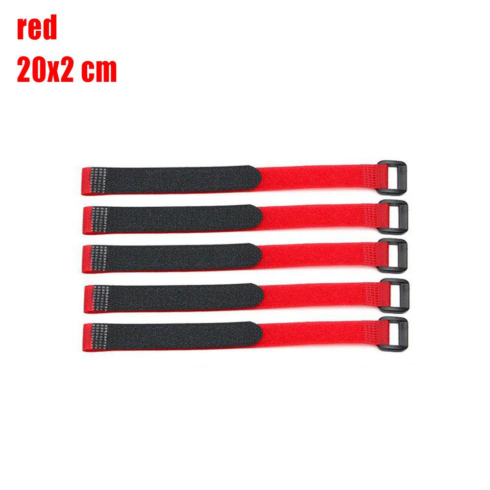 5Pcs Nylon Antiskid Cable Tie Down Straps For Rc Eachine Lipo Battery Multicolor Nylon Straps Magic Tapes Sticker 20/30*2Cm Set
