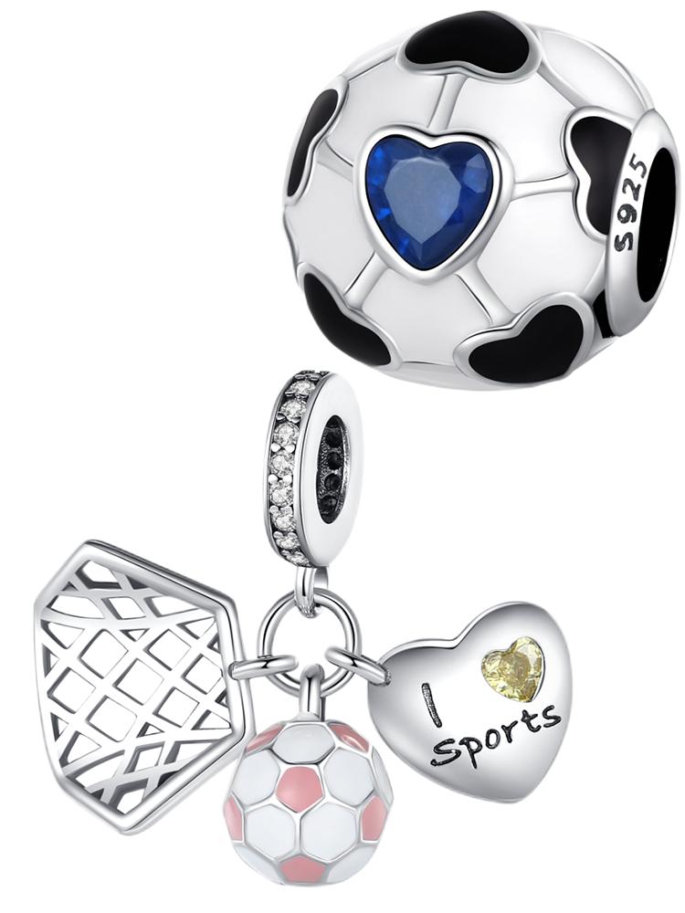 Charms Plata Football Soccer Sports Copper Plated For Charms Copper Plated Original Bracelet For Jewelry Making