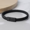 Men Leather Bracelet 4 Color Options Versatile Bangle Outdoor Cool Riding Wrist Accessory 2 Sizes Available Perfect Gift Him