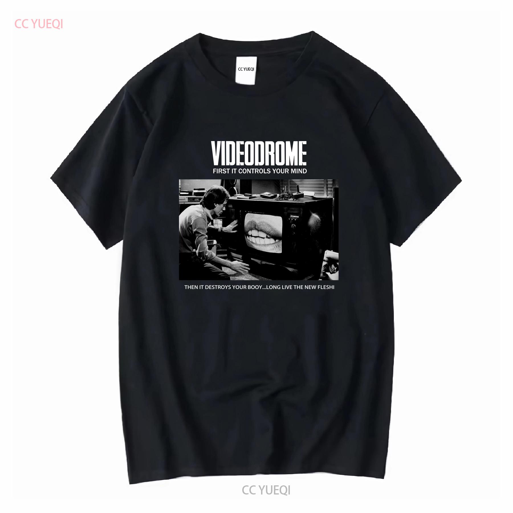 

VIDEODROME t shirt Movie David Cronenberg TE4370 long sleeves vintage Washed Unisex Casual fashion graphic Soft Versatile 4XL