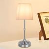 Cordless LED Metal Table Lamp USB Rechargeable Touch Control Portable Fabric Shade Desk Lamp Pleated Decorative Atmosphere Light
