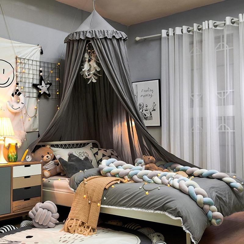 Hung Dome Mosquito Net for Baby Children Crib Bed Tent Girls Kids Bedding Living Room Decor Corner Canopy Tent Mosquito Net