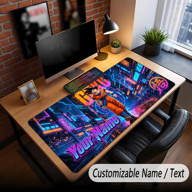 Custom Name Extended Mouse Pad,Dragon Ball Gaming Desk Mat For Home Office Desktop Decor