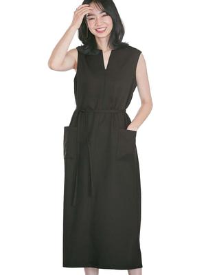 Maternity Can Be Used for a Long Time After Giving Key Long Maternity Easy To Office M Black 10377360 [ANGELIEBE] Dress, Birth, Neck, Dress, Prenatal,