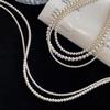 2025 Damen Luxus Reisperlen Mehrreihige Choker Halskette