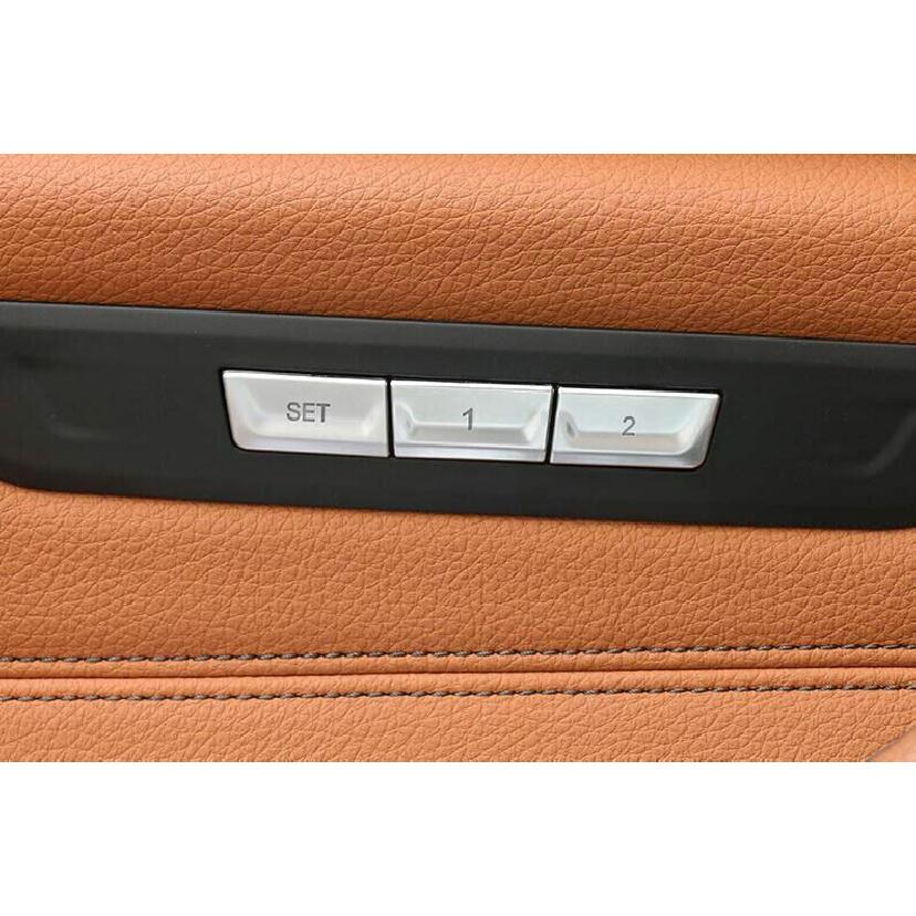 ABS Silver Seat Memory Switch Frame Sticker Trim For BMW 5 Series G30 2018-2022