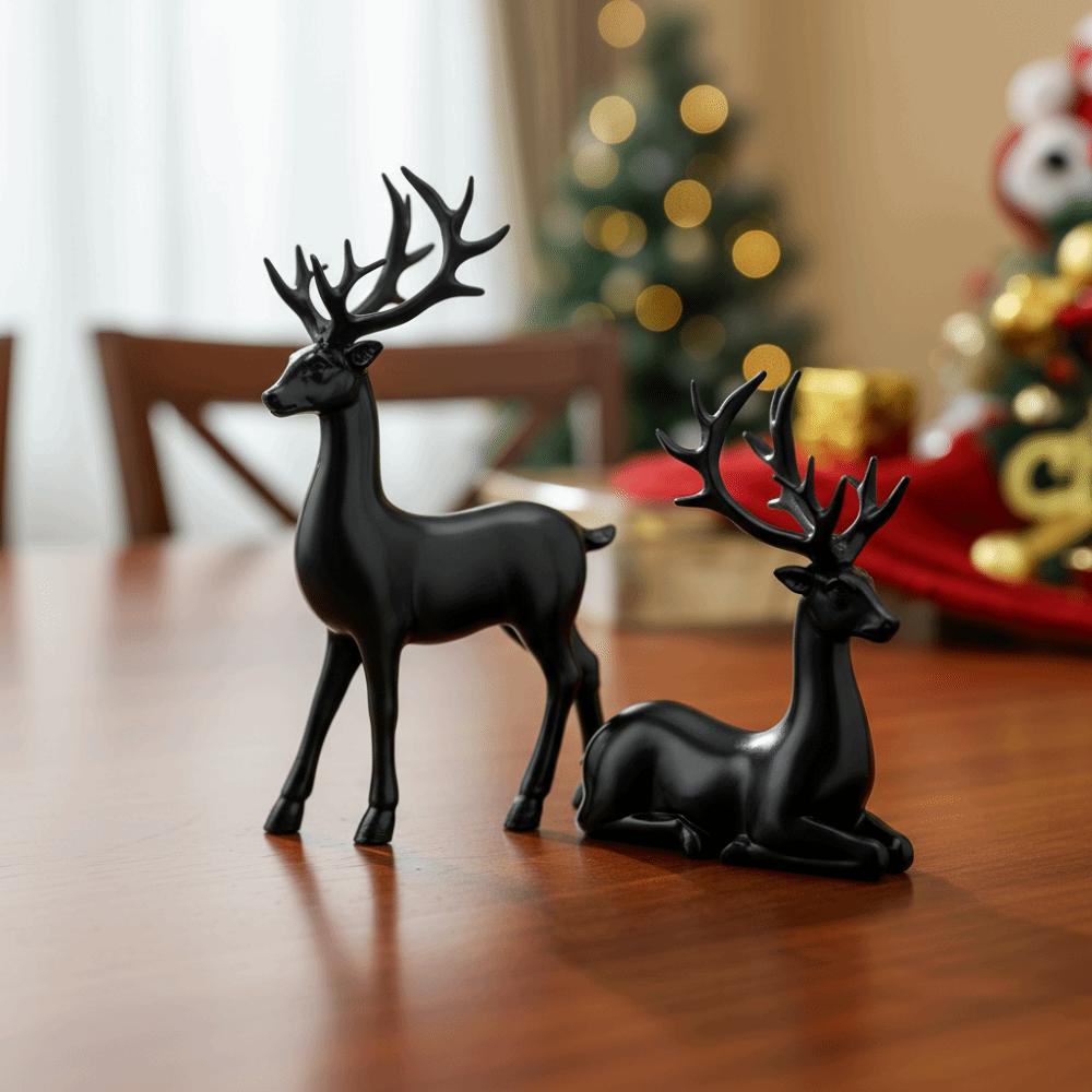 Modern Reindeer Sculpture Sitting/Standing Position Christmas Deer Statue TV Cabinet