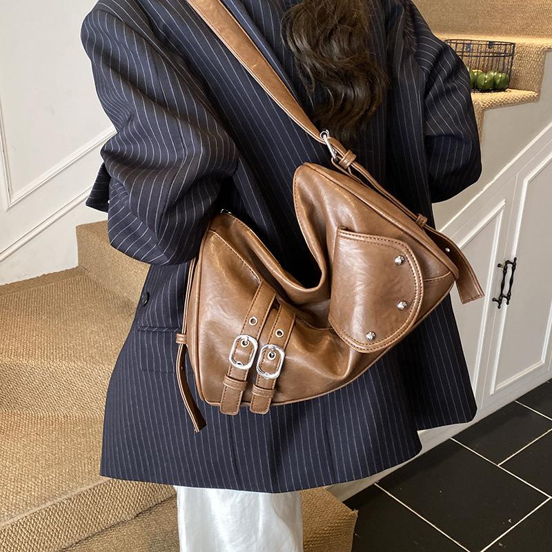 Retro Fashion 2025 New Large-capacity Commuter Tote Bag Light Luxury Niche High-end Messenger Bag Shoulder Bag