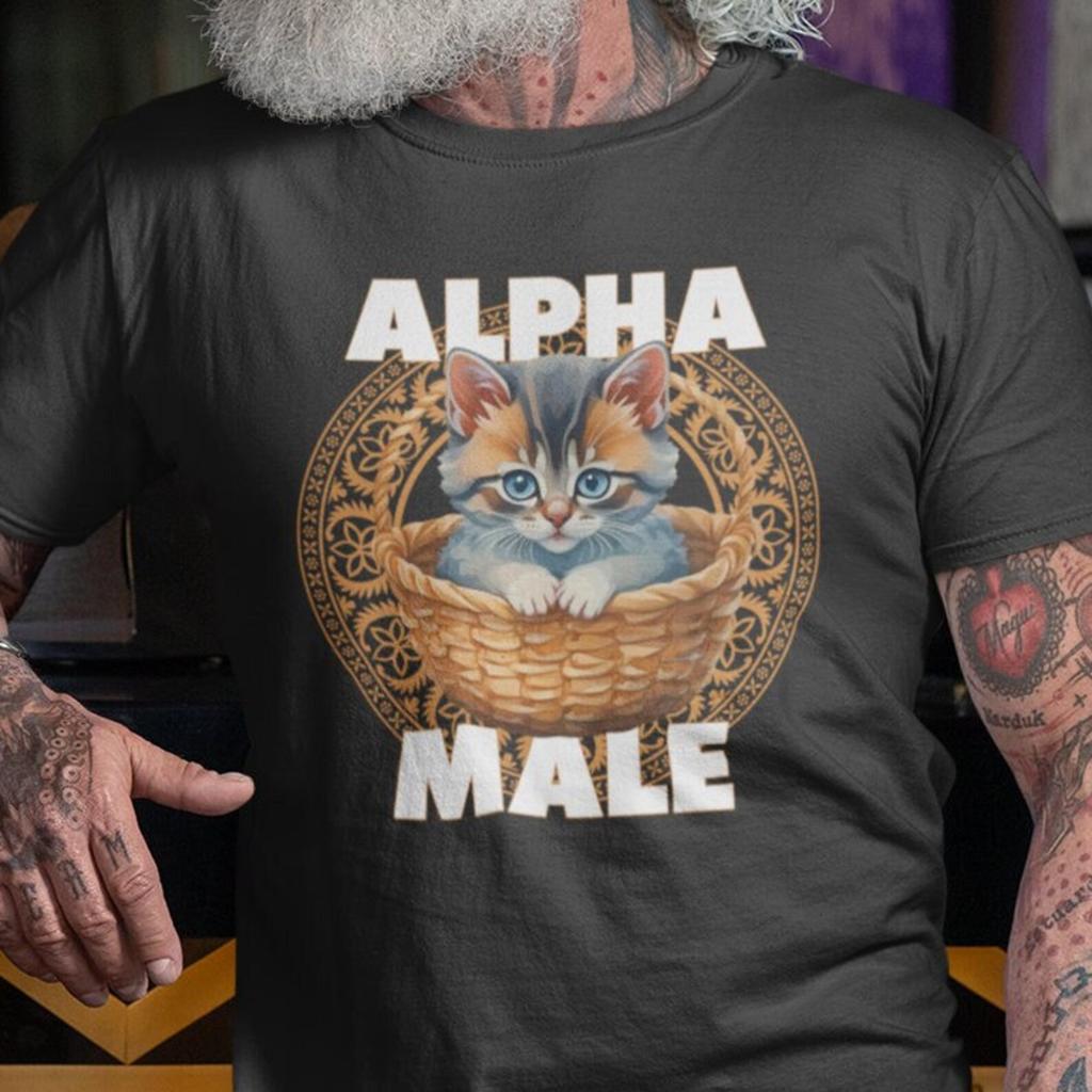 Ironic Alpha Male Cat Rainbow, Funny Unisex Tshirt, Funny Shirt, Funny Graphic Tee, Offensive Shirt, Weird Shirt