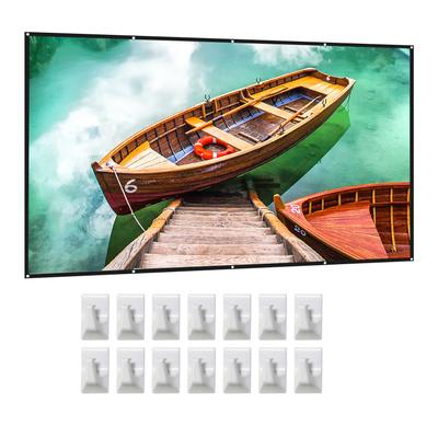 150-calowy ekran projektora 16:9 HD 4K Składany Przenośny Dwustronny Ekran Projekcyjny Kurtyna z Haczykami dla
