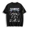 Y2K Style Mirror Cherry Print Streetwear Trendy Short Sleeve Top Pure cotton T-shirt