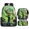 Elementary School Backpack Set 3-Piece Large Capacity Fashion Oxford Cloth Shoulder Bag