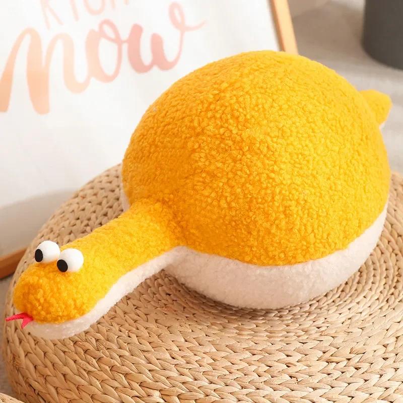 

Мультяшная змея, плюшевые игрушки, мягкая симуляция, милый талисман, толстая мягкая подушка, куклы, милые животные, мальчики, девочки, праздничные новогодние подарки 45cm