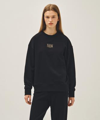 Malittepeulangsowajeobeo Drawing Classic Logo Sweatshirt Black