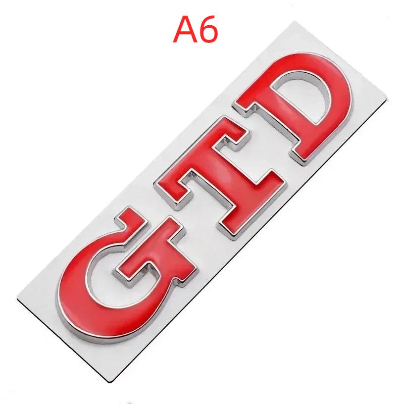 3D Metal GTD Logo Emblem Badge Car Front Grill Rear Trunk Sticker For  PO/LO G/lf 4 5 6 7 7 MK2 MK4 MK5 MK6 MK7 MK8